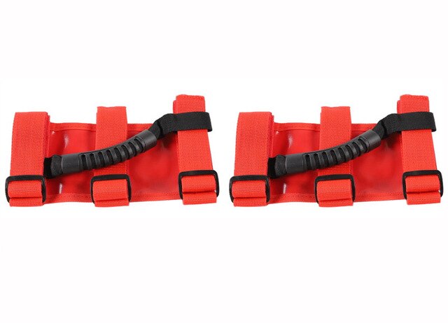 Roll Bar Grab Handles Roll Bar Grab Handles For Jeep Wrangler YJ TJ JK CJ Car 4x4 4WD Bar handles: 2pcs red
