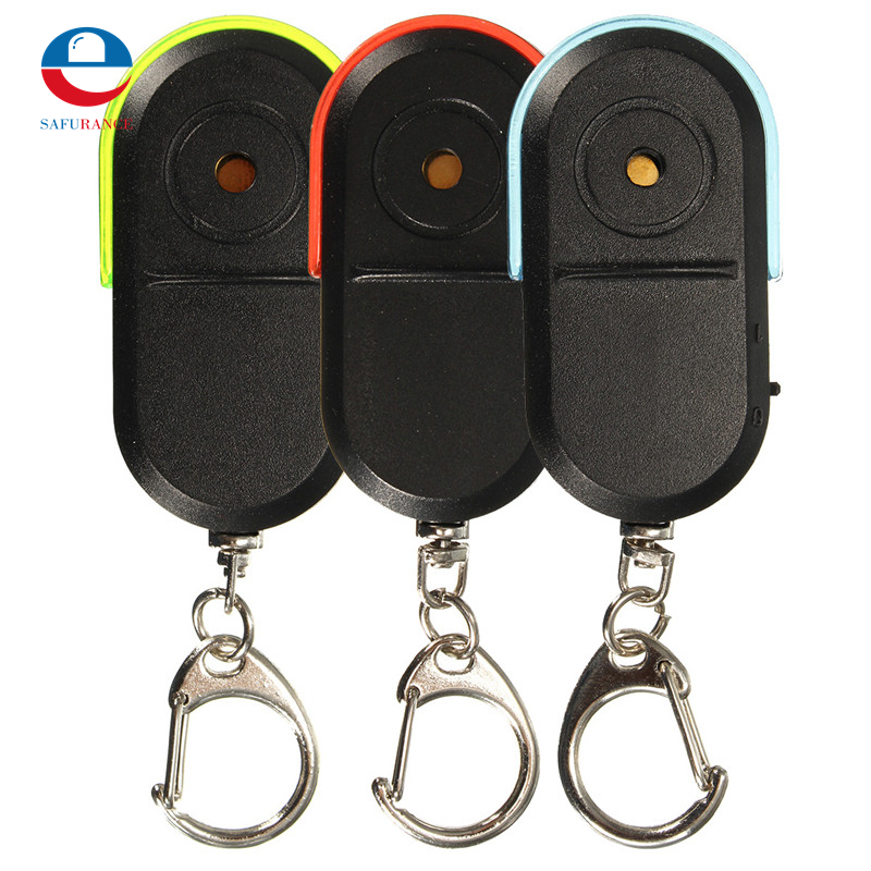 Wireless Anti-Lost Alarm Key Finder Locator Keychain Whistle Sound LED Light