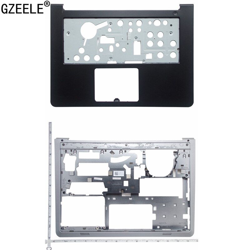 GZEELE case For Dell Inspiron 14 5000 5447 5445 5448 5457 5442 5443 P49G Palmrest Upper cover bottom base case LOWER topcase