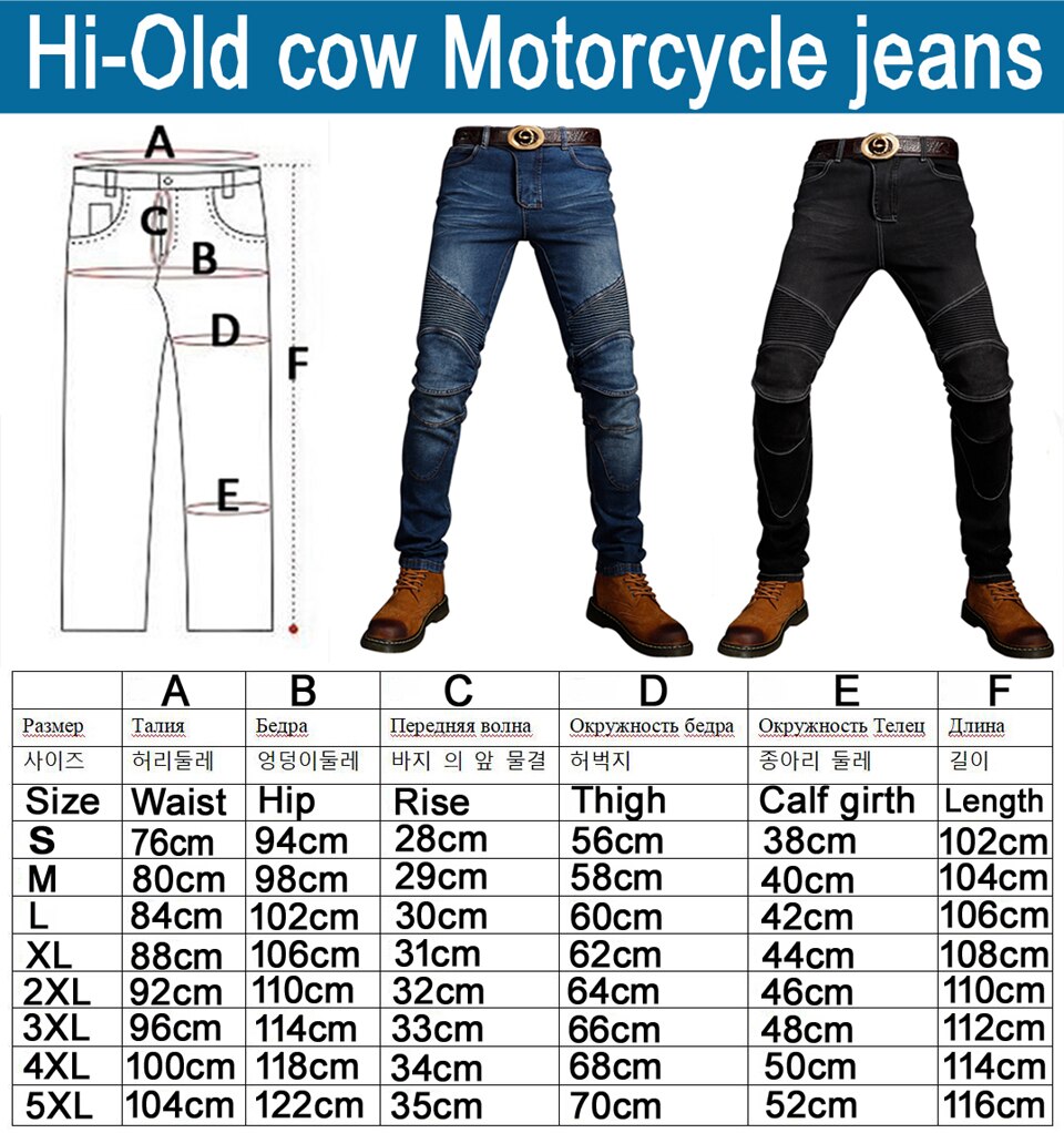 Hi-LN Mens motorcycle jeans MOTOCROSS PROTECT PANT locomotive riding motorcycle pants Biker moto jeans Denim Trousers S-5XL