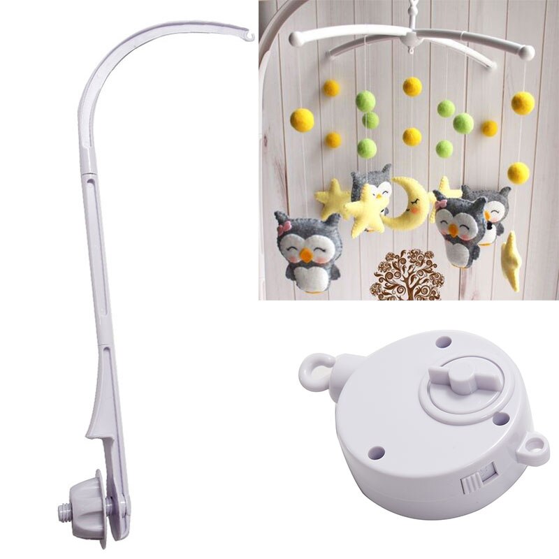 Mobiele Baby Wieg Houder Babybedje Mobiele Bed Bel Opknoping Speelgoed 360 Graden Draaien Beugel Wind-Up Music Box baby Rammelaar Speelgoed: green
