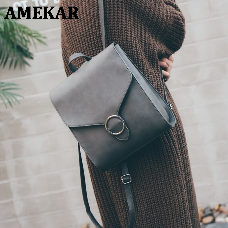 Frauen Rucksack PU Leder retro Weiblichen beutel schulranzen Teenager Mädchen Reise bücher Rucksack Schulter Taschen