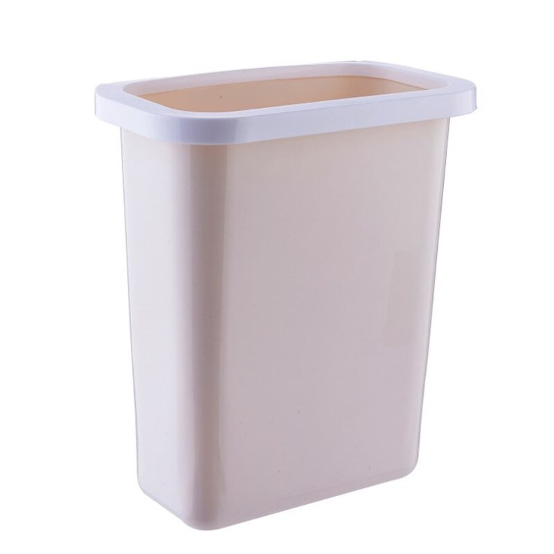 Enkel tjock köksbänk papperskorg plast skrivbord förvaringslåda papperskorg skåpdörr hängande stor: Beige