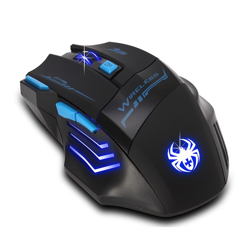 Wirless Mouse Gaming Mouse Wireless 2400 DPI 7 Button LED Optical USB ...