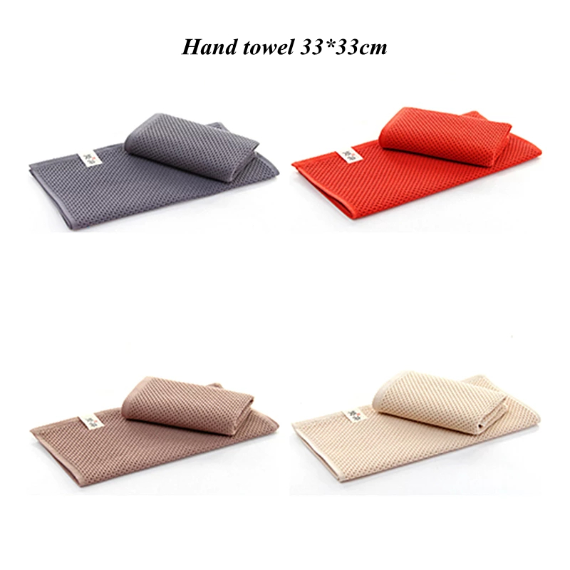 Effen Kleur Wafel Badhanddoek Grote Super Absorberende Strand Handdoeken Katoen Draagbare Honingraat Gezicht Handdoek Set Voor Home Hotel Reizen