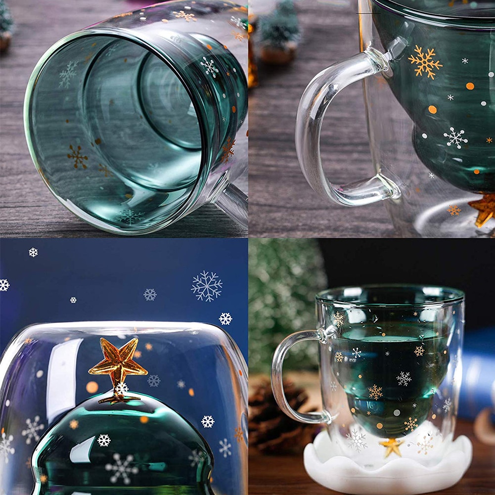 Doppelwandige Glas-Tasse 280 Ml – Hitzebeständig, Isoliert & Spülmaschinenfest