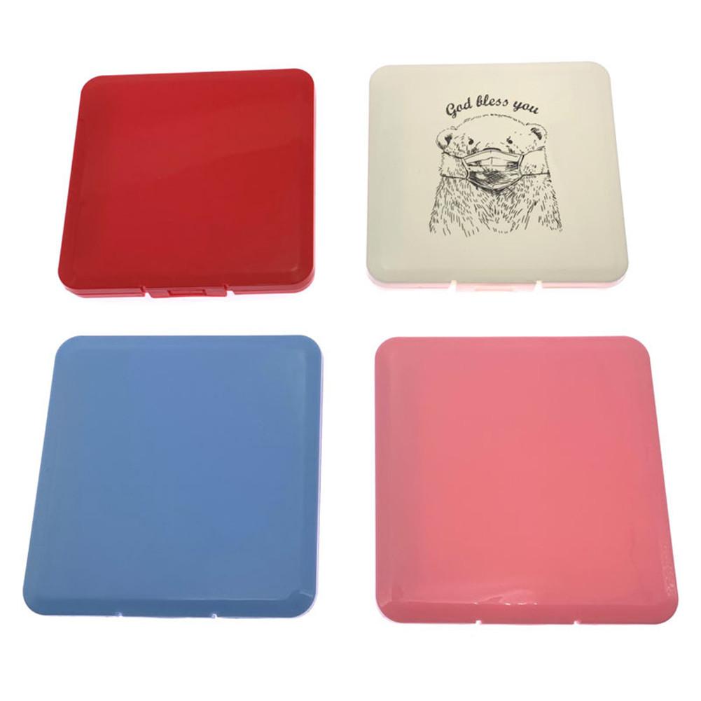 Mask Storage Box Portable Dustproof Disposable Face Mask Holder Organizer Sealed Dust Mask Box For Holding 3 Masks
