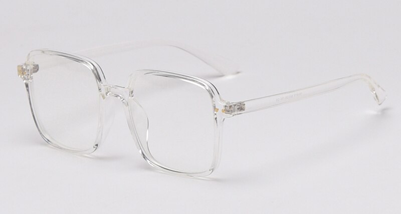 Peekaboo, gafas de protección para los ojos, montura cuadrada para ordenador para hombre TR90, gafas bloqueadoras de luz azul, gafas ópticas para mujer ultralivianas: transparent