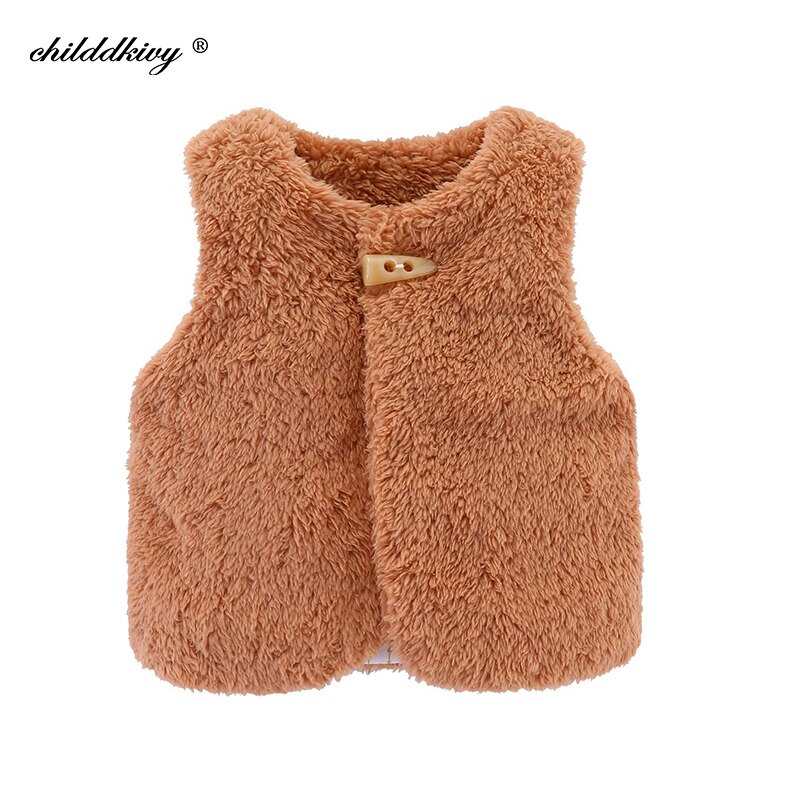 Pasgeboren Baby Meisje Kleding Herfst Baby Vest Bovenkleding Peuter Katoenen Vest Jas 0-18M Warm Winter jas Voor Baby Boy Kleding: brown / 6m