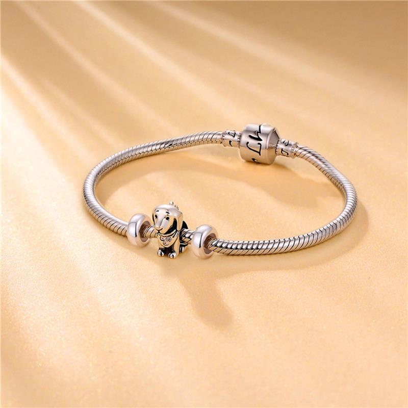 Jiayiqi 2 pcs Round Spacer Beads for Jewelry Making 7 mm Classic 925 Sterling Silver Accessory DIY Bracelet Bangle Handmade