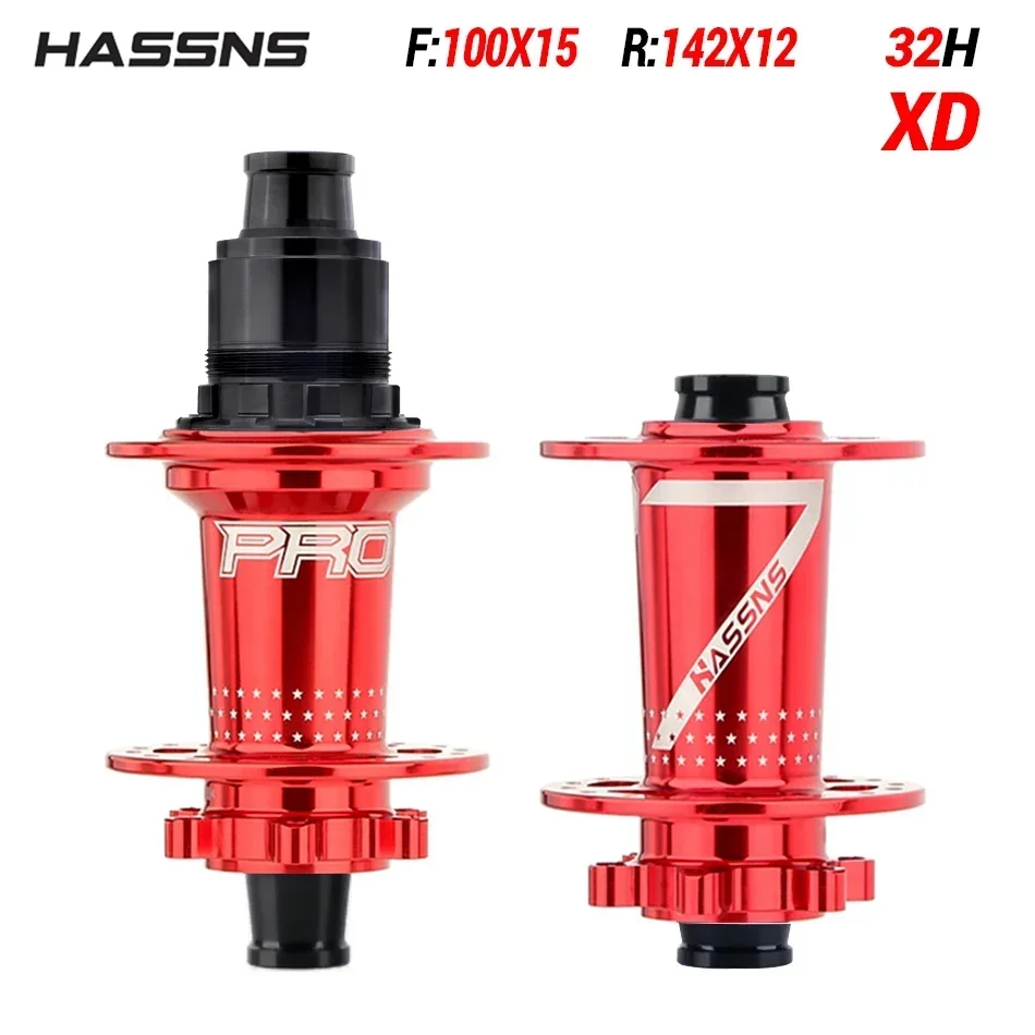 HASSNS PRO7 Bicycle Hub 32H J-Bend Spokes 135x10 142x12 12x148 HG/XD/MS 4Pcs Sealed Bearing for SHIMANO Mountain Bike Freehub: PURPLE