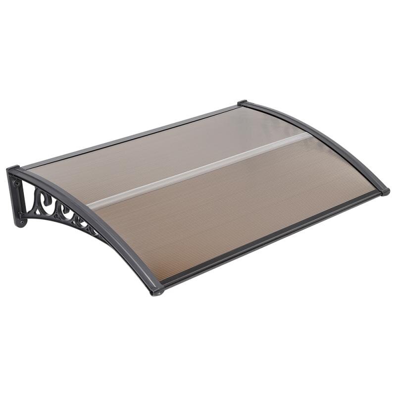 Auvent de porte-fenêtre d'entrée multi-tailles, auvent de porte Durable en polycarbonate pour extérieur HWC