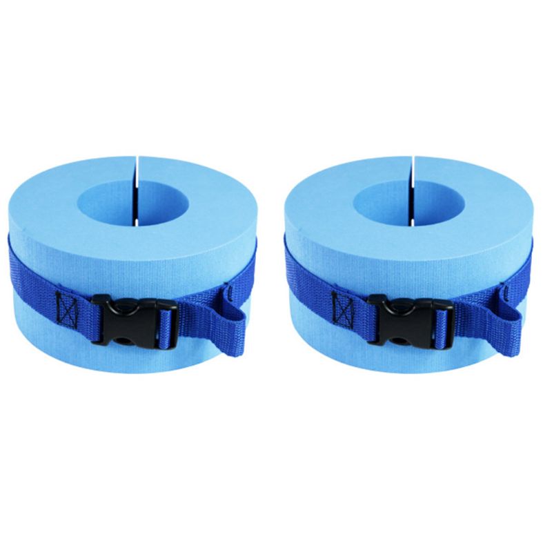 Nowa para pianki pływać wodny mankiet aerobik wodny pływak pierścień zdatność ćwiczenia kostki: niebieski