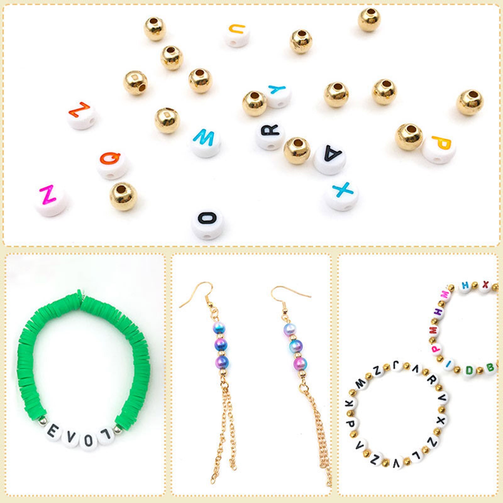 1 Set CCB Kunststoff Material Zubehör Set Schmuck Kit Für DIY Schmuck Zubehör Anhänger Multicolor Ohrringe Perlen Linie Set