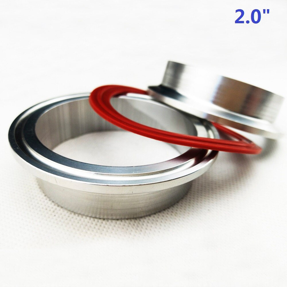 1.5-4.0 tum aluminium fläns bil avgasrör v band klämma o ring tätning legering v band fläns endast fläns: 2.0 tum