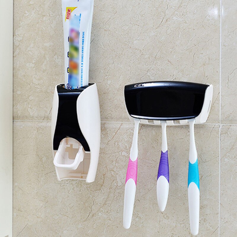 Automatische Tandpasta Tandenborstelhouder Badkamer Accessoires Wall Mount Organizer Rack Bad Gadgets Squeezer Kit Set