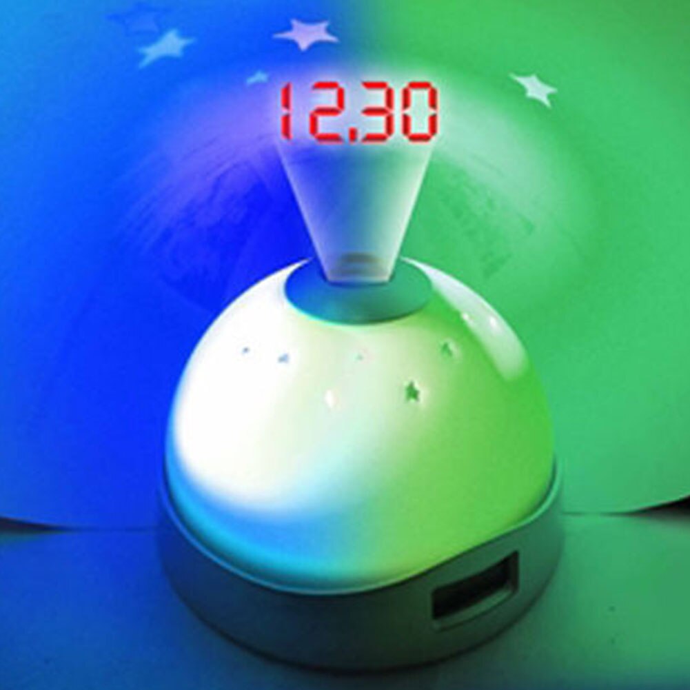 Digital Alarm Clock Time Projection Mini Kids Alarm Night Light LED Display Colour Change Children Room Table Clock Decoration