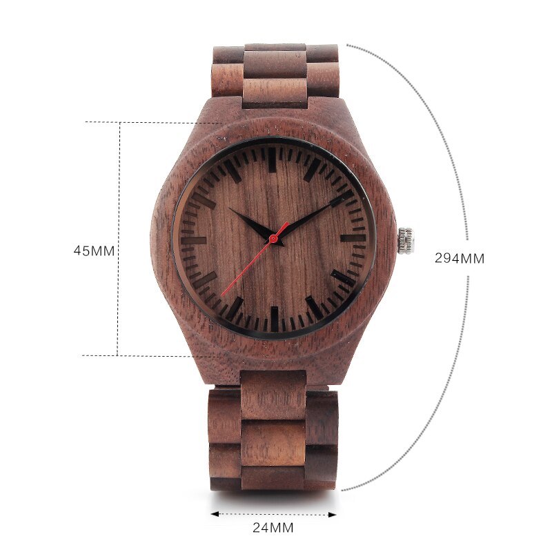 Naturligt trä klocka herr trä lyx retro rå sandal armbandsur herr relogio masculino klocka kvarts klockor