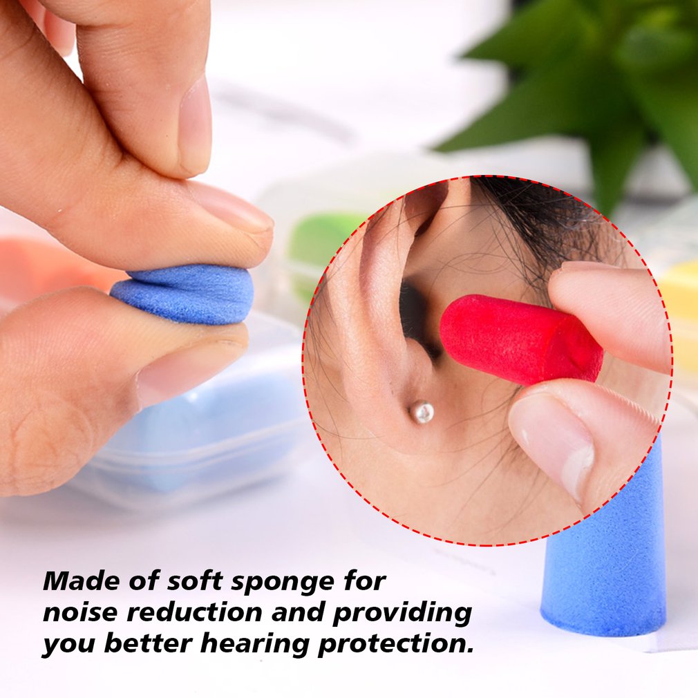 Comfort Earplugs Noise Reduction Foam Soft Ear Plugs Noise Reduction Earplugs Protective For Sleep Slow Rebound Earplugs