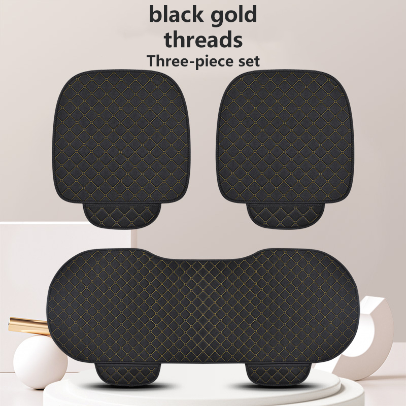 Breathable fabric fabric linen car seat cover Four Seasons General Motors seat cover cushion car seat protection pad car interio: moon blue