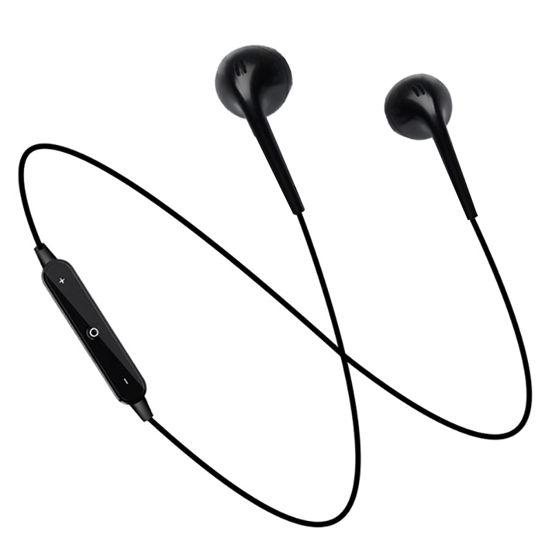S6 Sport Halsband Drahtlose Kopfhörer Bluetooth Kopfhörer Kopfhörer Für iPhone 7 8 X mit Mikrofon anruf volumen Kontrolle Kopfhörer: Schwarz