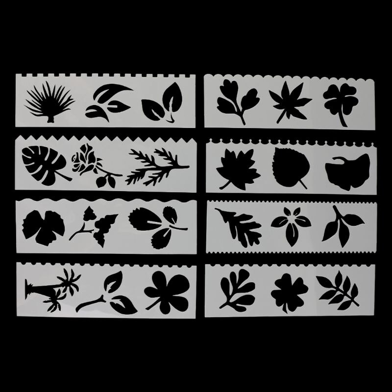 8 Stks/set Kids Plastic Tekening Sjabloon Heersers Stencils Diy Schilderen Diy Maken School Supply Gereedschap Craft