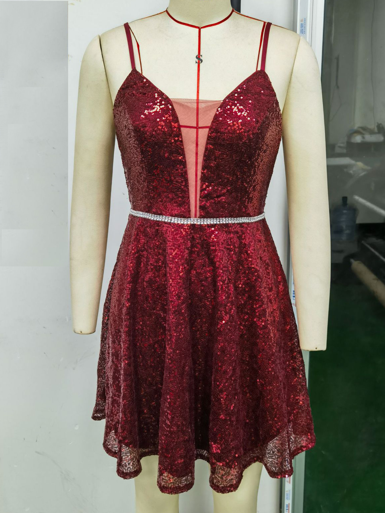 sexy rückenfreie kurze Partykleider für Frauen, eleganter Geburtstag, Abschlussball, Midi--Abendkleider, Damen-Pailletten, Mini-Sommerkleid, Vestidos