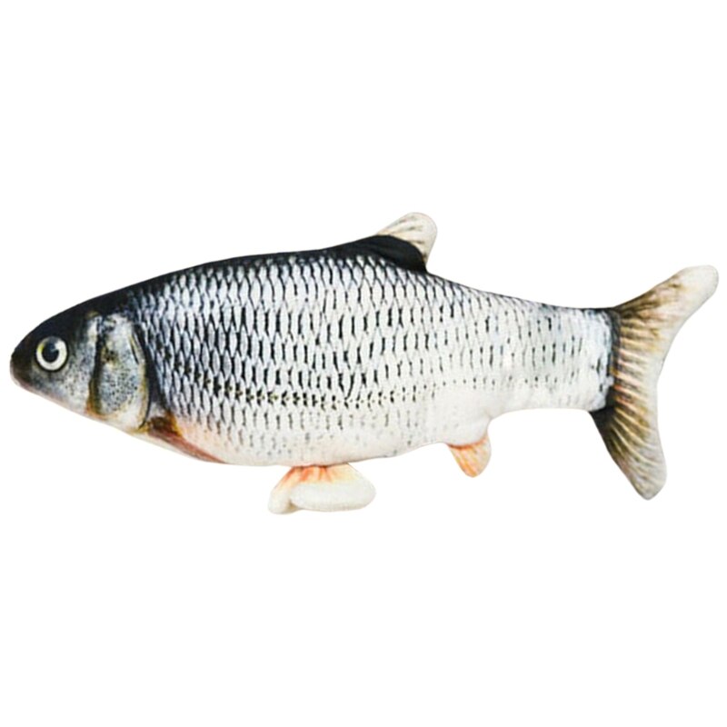 Pez eléctrico que se mueve, juguete para gato, LED, simulación realista, pez que baila volando, H055: Crucian carp