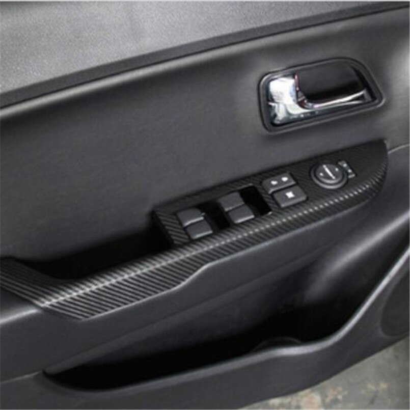 Auto Koolstofvezel Auto Stickers Deur Panel Armsteun Sticker, Auto Accessoires Voor Kia Rio K2