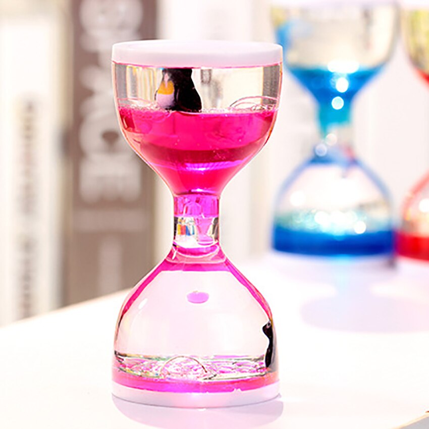 Minuteur à mouvement de mouvement liquide | Jouet de bureau, créatures marines flottantes, minuterie de liquide, sablier pour jeu sensoriel