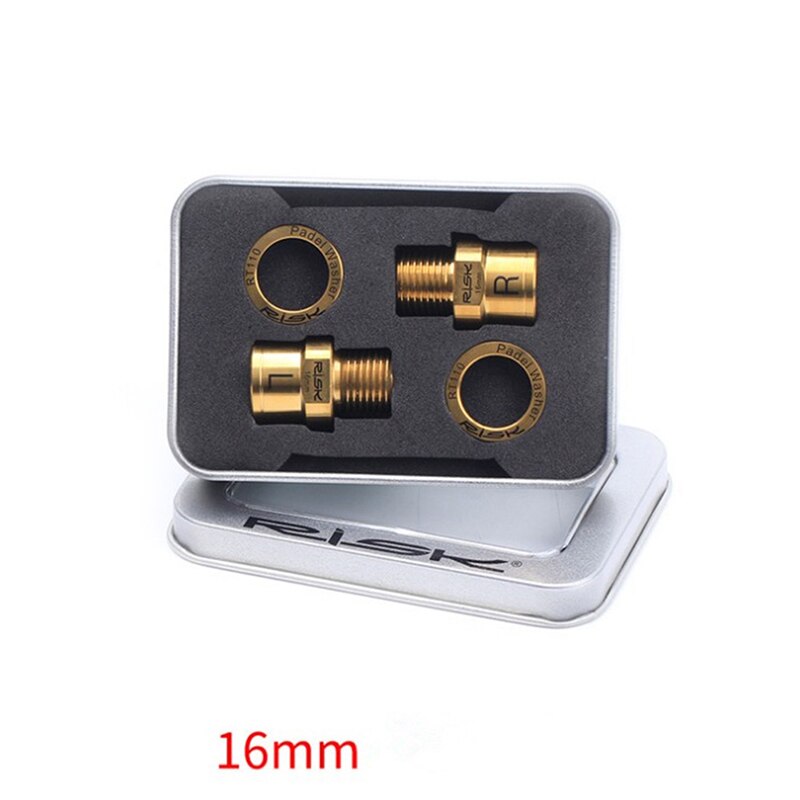 16Mm/20Mm Voor Mtb Road Fiets Pedalen Een Paar Fiets Pedaal As Extenders Fiets Pedaal Extension Bouten spacers: 16mm-GD