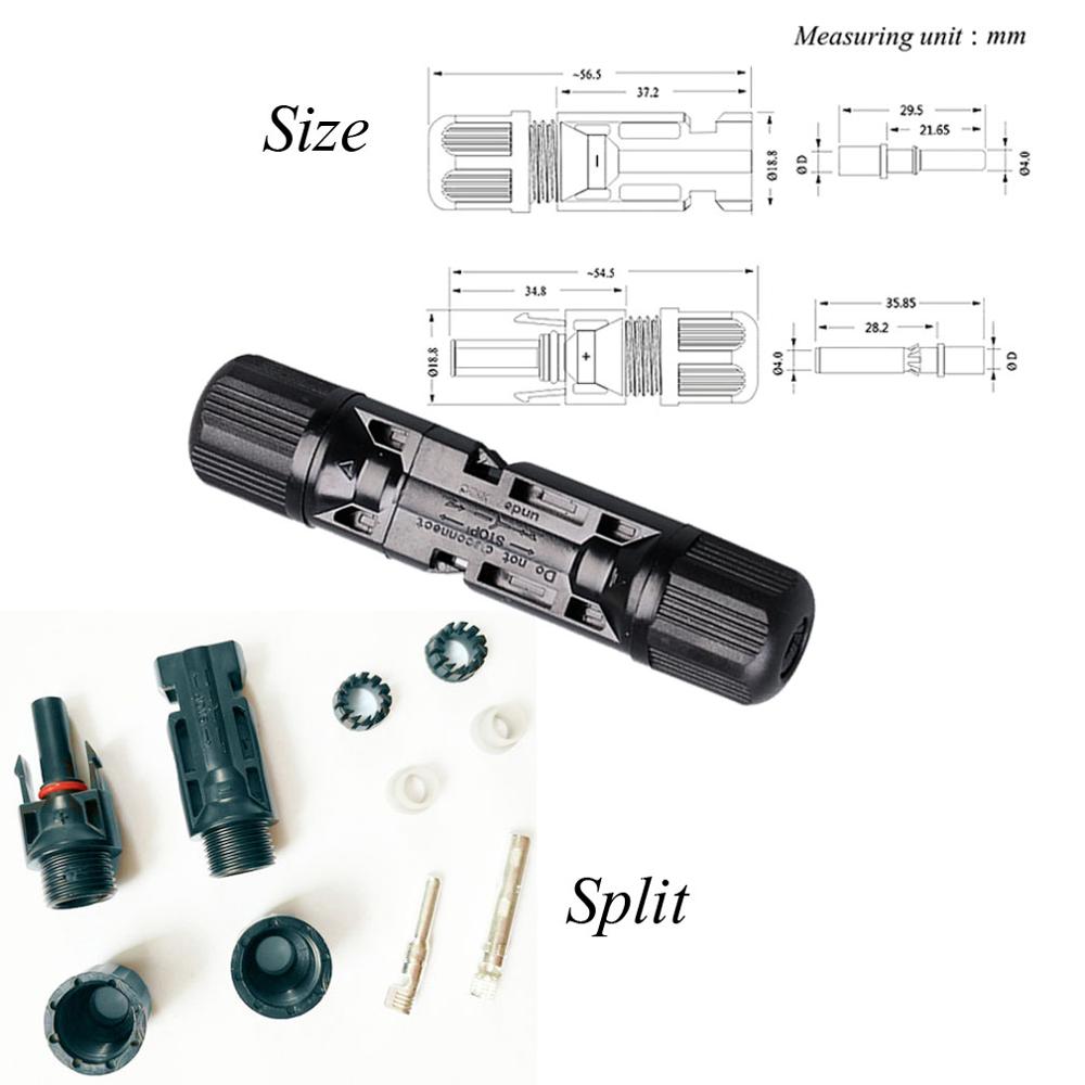 Easun makt 10 par kontakt solconnector solcellepanelkontakter hann og kvinne  ip67 tuv 1000 vdc  ul 600 vdc solenergi