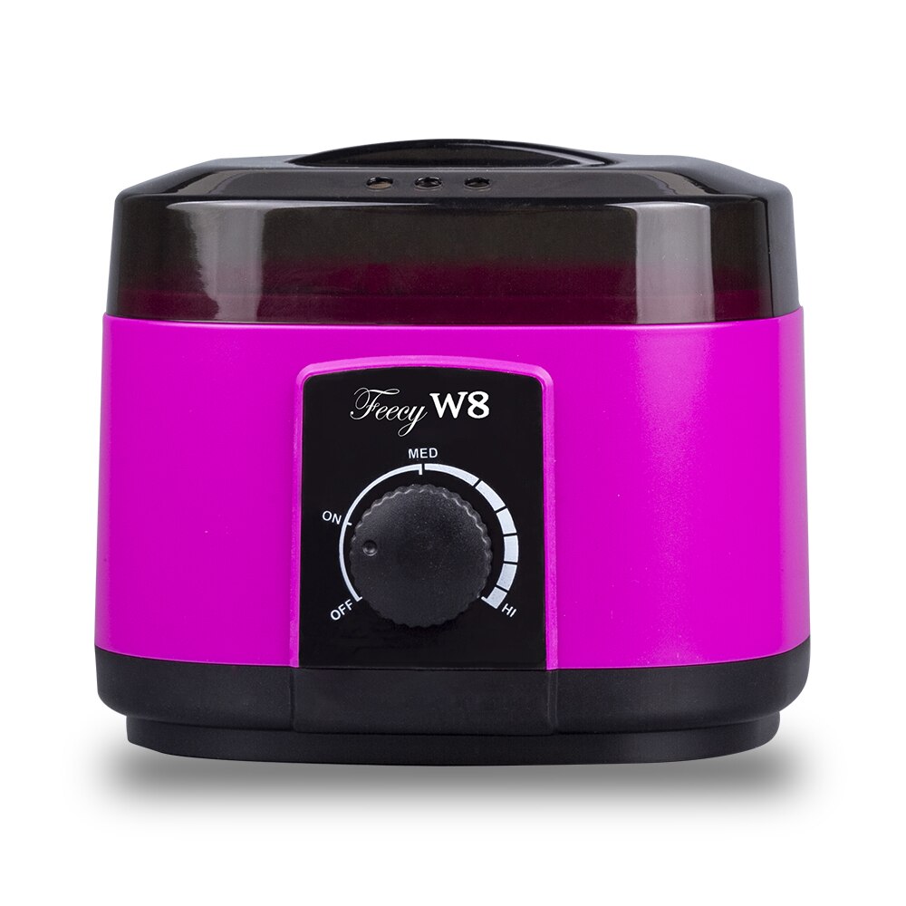 Wax Heater Warmer Wax-melt Machine Set Waxing Kit for Hair Removal Wax Beans Bead Heating Machine Paraffin Depilatory Epilator: W8 Pink