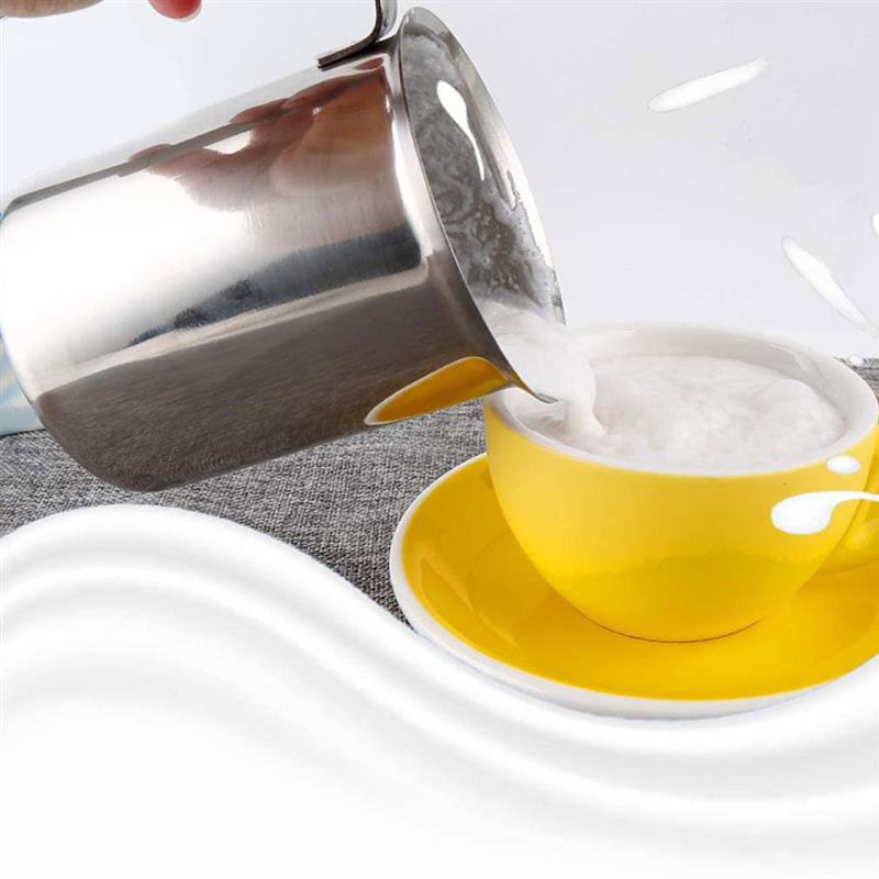 500ML Stainless Steel Milk Frother Manual Double Milk Frother Coffee Milk Frother