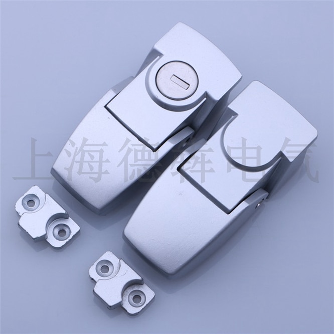 Cabinet Black Coated Metal Hasp Latch with Lock cylinder DK604 Security Toggle Lock With Keys power cabinet electrical box