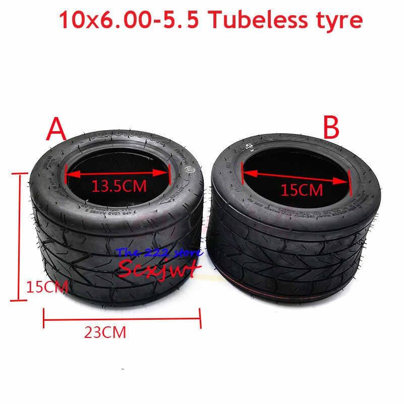 10 inch widened vacuum tyres 10x6.00-5.5 10*6.00-5.5 for small Harley motorcycle Electric scooter motor special tubeless tires