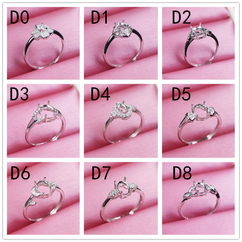 Leere ring einstellung basis blank für DIY machen sterling silber 925 facet schmuck erkenntnisse einstellungen ohne stein zubehör D