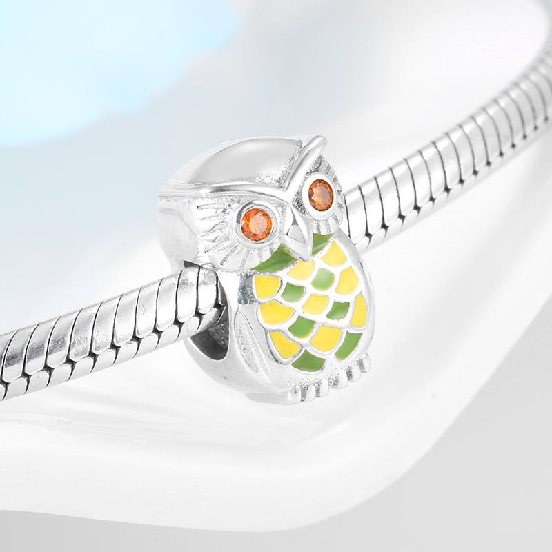 925 Sterling Zilver Mooie Uil Vorm Bedels Kralen Fit Originele Europese Bedelarmband Sieraden Maken