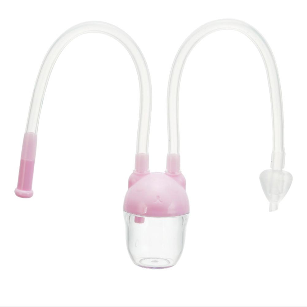 9.45in pp + silikone baby nasal aspirator mund suge enhed næse rengøringsmiddel til baby: Lyserød