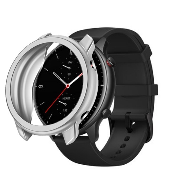 Tpu mykt beskyttelsesdeksel for huami amazfit gtr 2 urskall skallbeskyttelsesramme til xiaomi gtr 2/ gtr silikonbeleggdeksel: Sølv