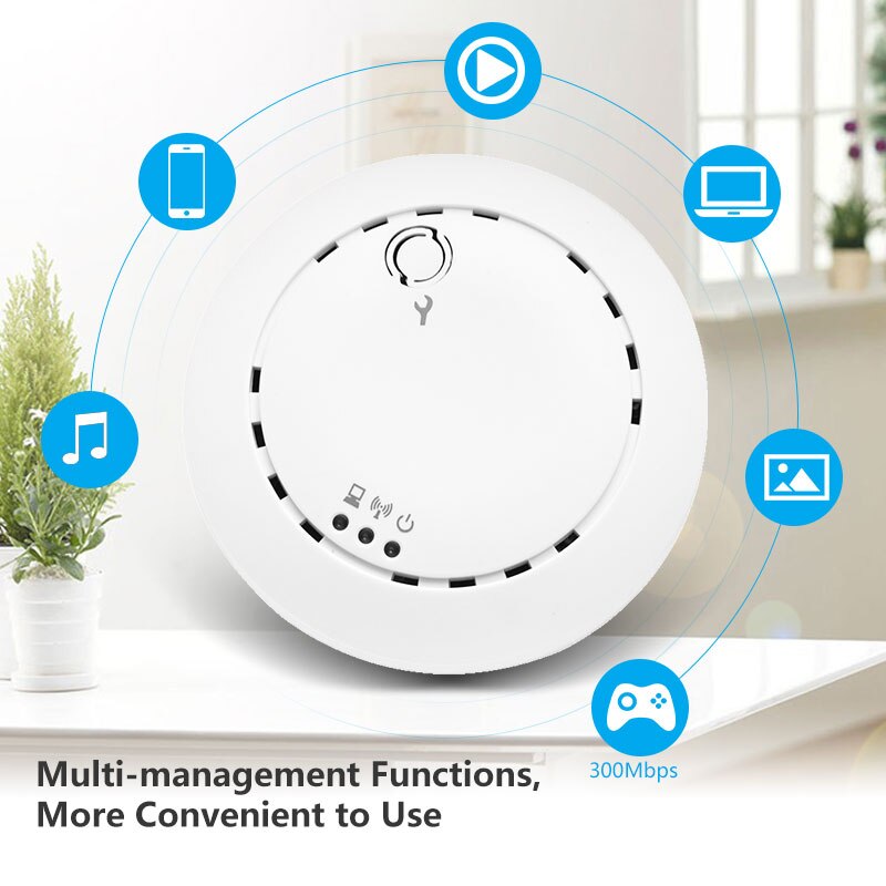 Cioswi 300Mbps OpenWRT Ceiling-mount Wireless Access Point Wifi Extender Wifi booster 802.11N/B/G for Large Wireless Deployments