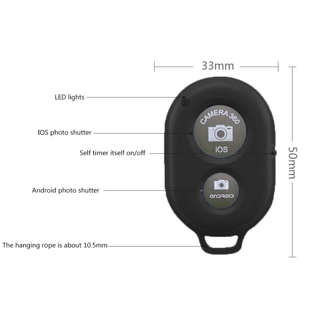 Bluetooth Phone Self Timer Selfie Stick Shutter Button Release Smart Phone Wireless Remote Control
