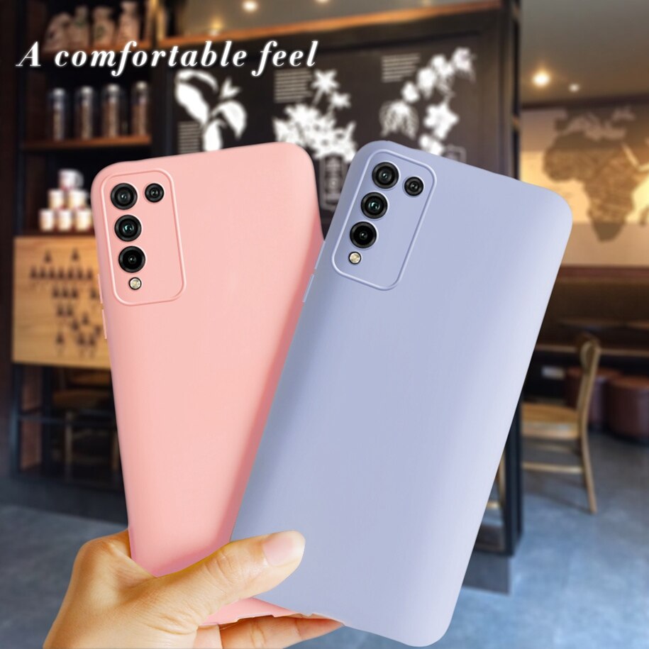 Dla Huawei Honor 10X Lite Obudowa silikonowy miękki jednolity kolor telefon pokrywa dla honoru 10X Lite zderzak na Honor10X lite 10 X Lite Fundas