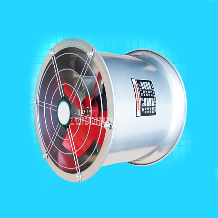 2.5B-4 10 Inch Cylinder Exhaust Fan Strong Mute Wall Ventilator Household Extractor Fan Kitchen Bathroom Draft Fan Small Blower