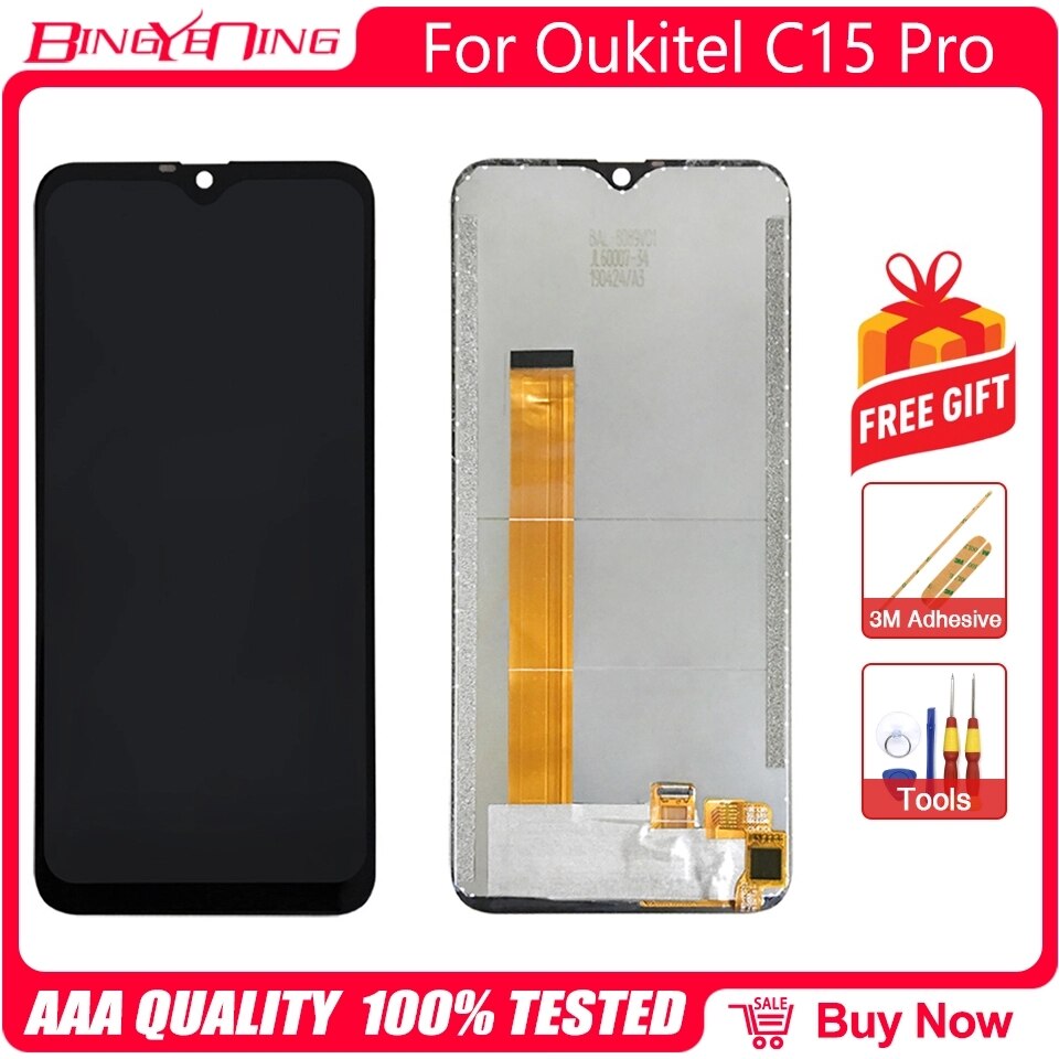 Oukitel – ensemble écran et châssis 100% d'origine, module d'affichage de réparation de remplacement pour C12 Pro/C15 Pro/C17 Pro/C18 Pro/C19 Pro/C21: C15 Pro Screen