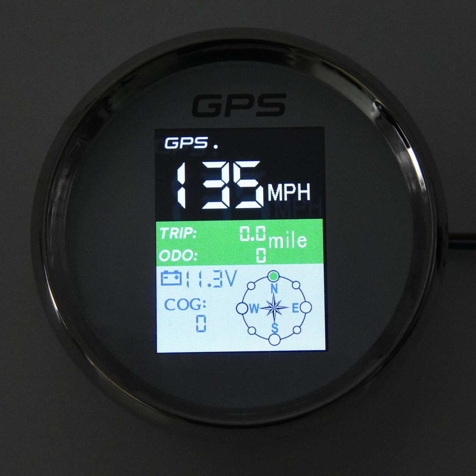 HD 85mm GPS Speedometer + GPS Antenna Sensor Odometer Adjustable Trip ODO COG TFT Screen Speed Gauges For Motor Yacht Boat Car