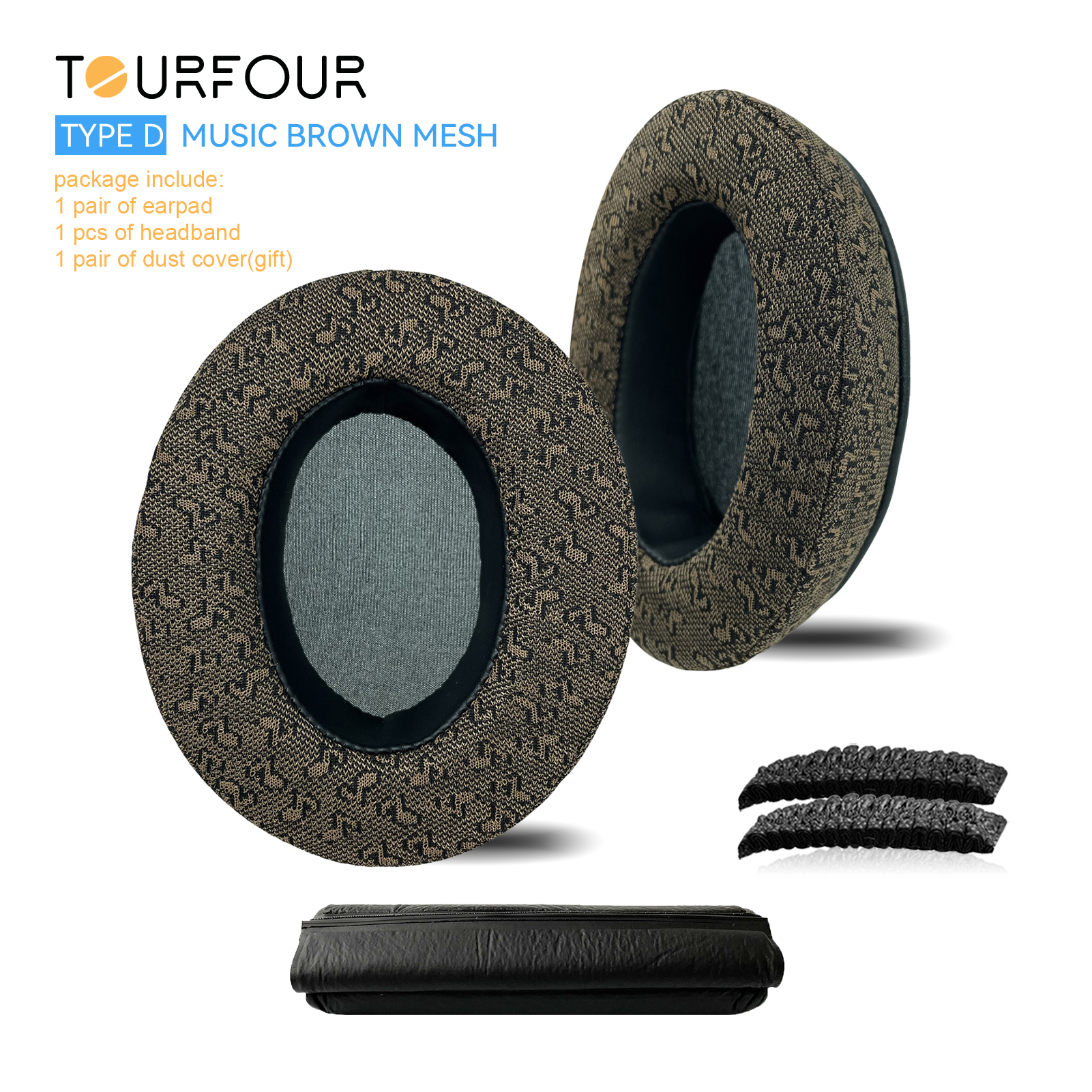 TOURFOUR Replacement Earpads for Sennheiser HD280 Pro Headphones Ear Cushion Cover Sleeve Earmuffs Headset Headband: Dark Orange