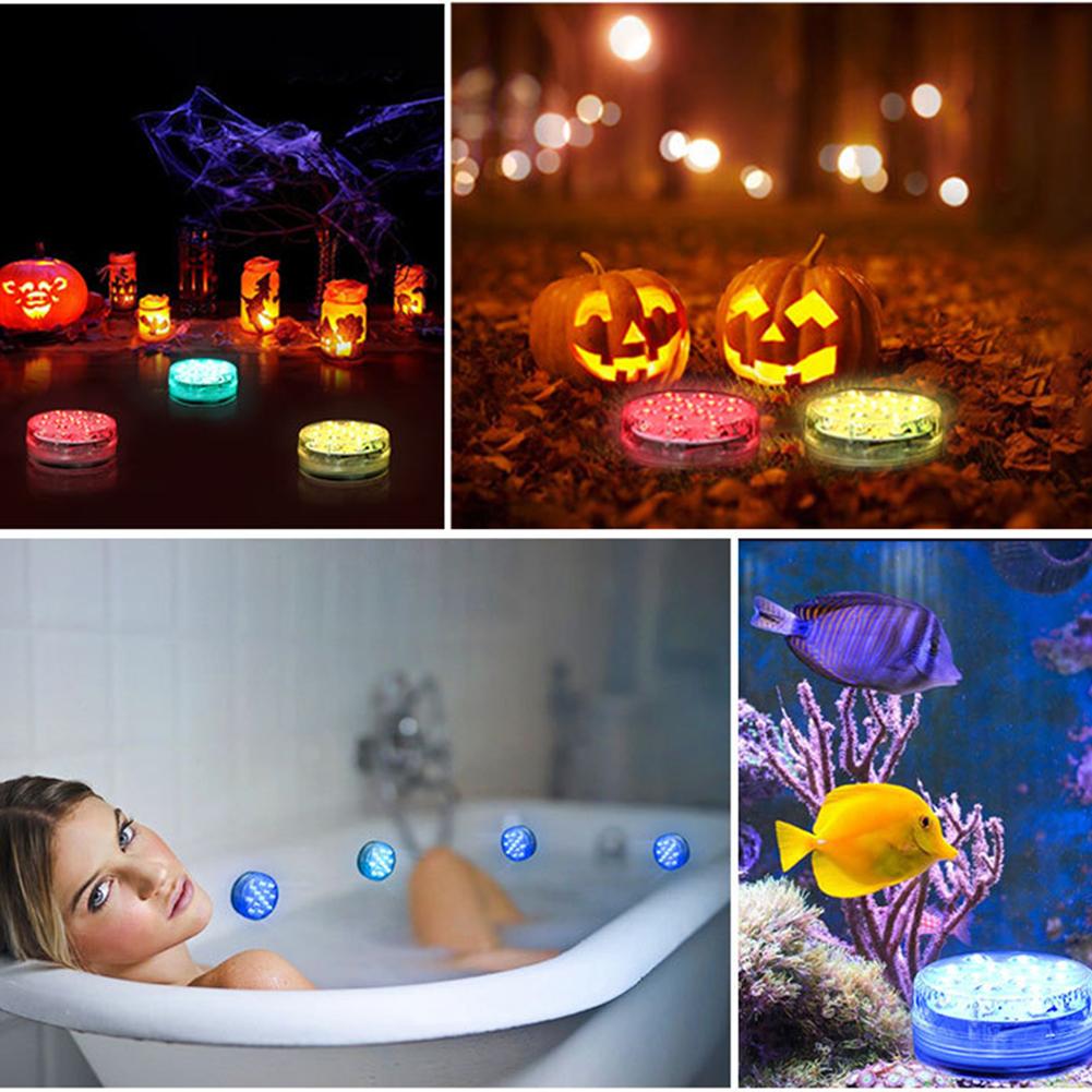 16 Kleur Onderwater Licht Led Rgb Submersible Zwembad Lamp IP68 Waterdicht Met Rf Afstandsbediening Voor Aquaria Aquaria