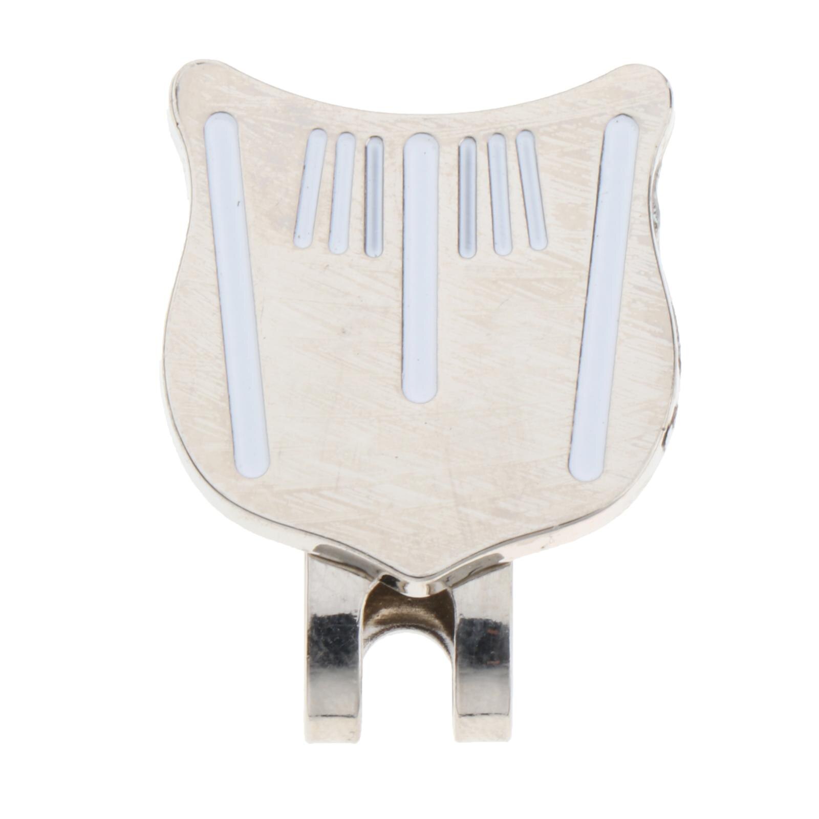 Golf Hat Clip with Marker Putting Alignment Aiming Tool Training Aid: White