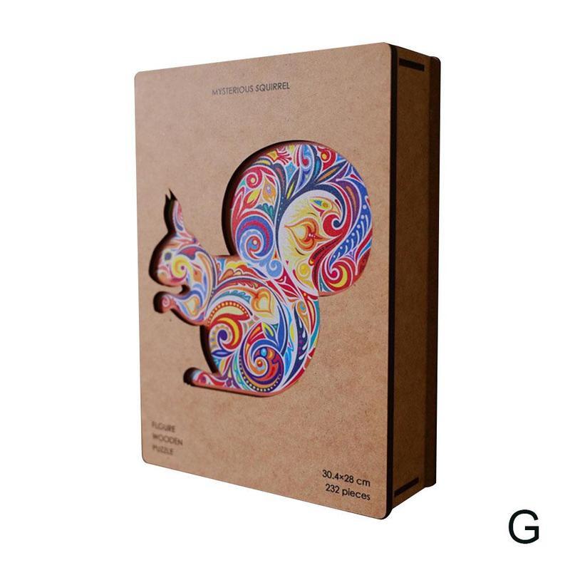 Puzzel Houten Puzzel Cartoon Dier Houten Legpuzzels Speelgoed Vroege Educatief Speelgoed Kerst Cadeau Voor Kinderen Cartoon Lion Dragon: G